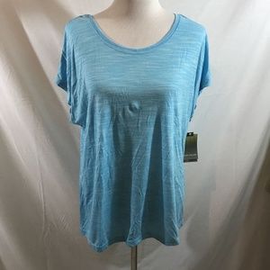 Tek Gear aqua blue heathered short sleeve T with c
